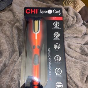 CHI Spin 'N Curl 1'' Ceramic Rotating Curling Iron One Size Ruby Red